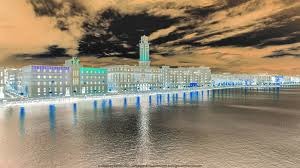 Lungomare di Bari al tramonto