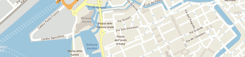 Mappa della impresa pizzeria la tramontana a LIVORNO