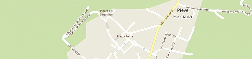 Mappa della impresa bar la buca a PIEVE FOSCIANA