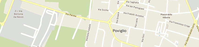 Mappa della impresa municipio di poviglio a POVIGLIO