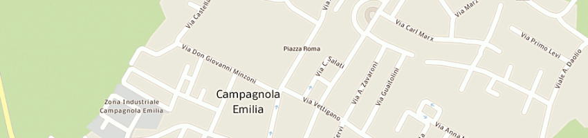 Mappa della impresa caffe' piazza roma di ghisi tiziana a CAMPAGNOLA EMILIA