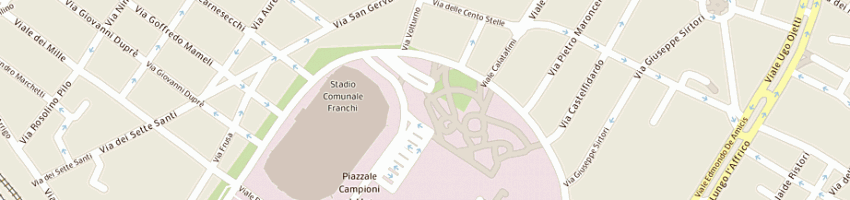 Mappa della impresa palestra stadio a FIRENZE