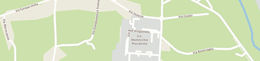 Mappa della impresa interprod spa a MONTECCHIO PRECALCINO