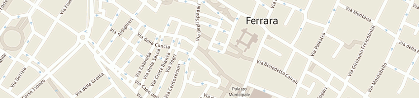 Mappa della impresa pizzeria al castello a FERRARA