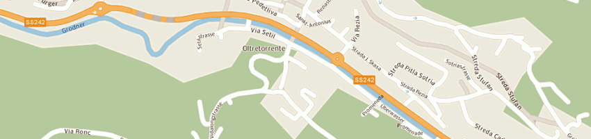 Mappa della impresa hotel gardena (sas-kg) a ORTISEI