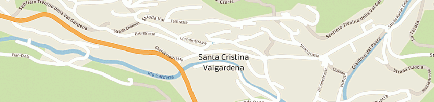 Mappa della impresa hotel cristallo a SANTA CRISTINA VALGARDENA