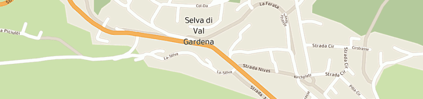 Mappa della impresa albergo posta al cervo snc di pitscheider josef a SELVA DI VAL GARDENA