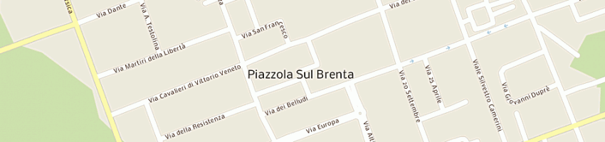 Mappa della impresa ali' spa a PIAZZOLA SUL BRENTA