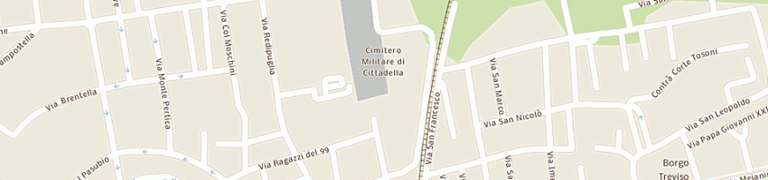 Mappa della impresa ministero difesa commissariato generale onoranze caduti guerra a CITTADELLA