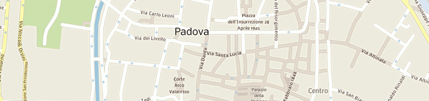 Mappa della impresa rossopomodoro pizzeria srl a PADOVA