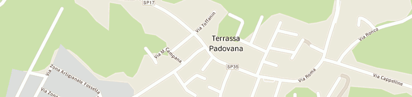 Mappa della impresa poste italiane spa a TERRASSA PADOVANA