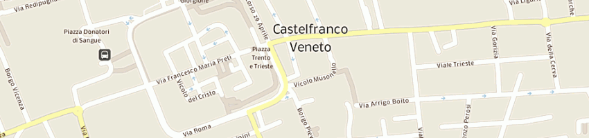 Mappa della impresa centro servizi aziendali di guidolin g e c (sas) a CASTELFRANCO VENETO