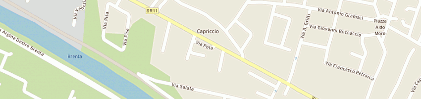 Mappa della impresa scatolificio al capriccio dei flli magro snc a VIGONZA