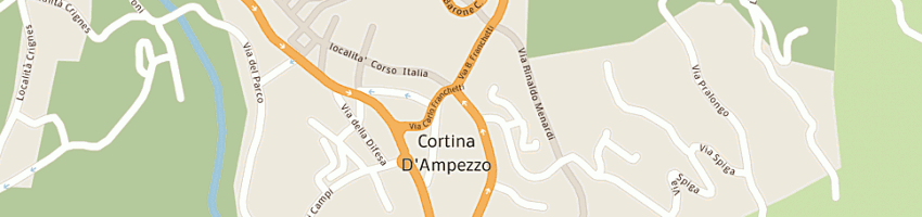 Mappa della impresa bar dolomiti a CORTINA D AMPEZZO