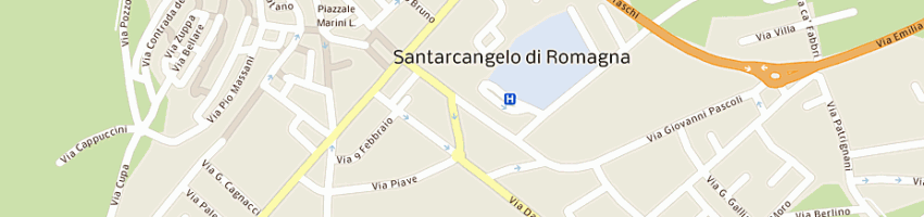 Mappa della impresa donzelli gianpiero a SANTARCANGELO DI ROMAGNA