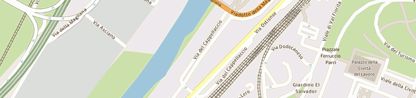 Mappa della impresa eur car centro revisioni srl a ROMA