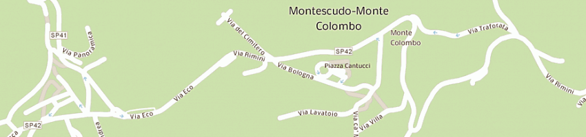 Mappa della impresa trattoria santa colomba di castelli maurizio e c snc a MONTE COLOMBO