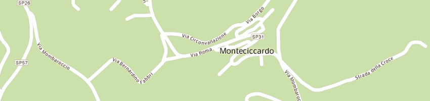 Mappa della impresa farmacia canalini vittorio a MONTECICCARDO