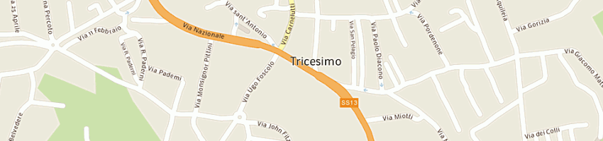 Mappa della impresa bar al tram a TRICESIMO