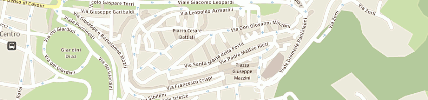 Mappa della impresa ristorante pizzeria da silvano di ferri f a MACERATA