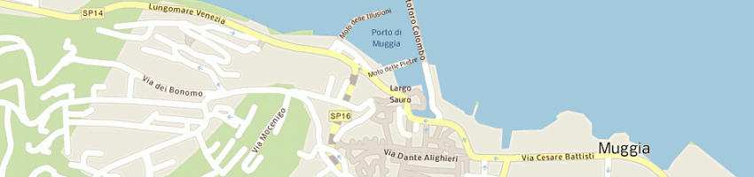 Mappa della impresa bar alla vela snc di fontanot patrizia e moira a MUGGIA