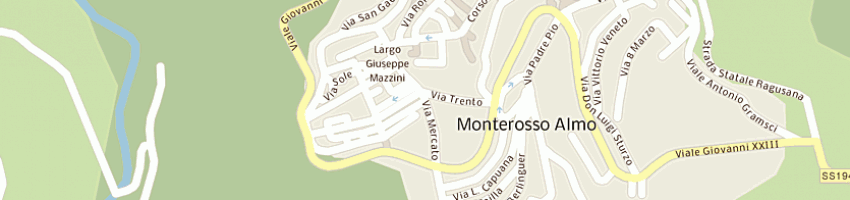 Mappa della impresa poste italiane a MONTEROSSO ALMO