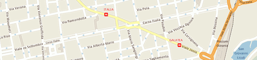 Mappa della impresa ultiman srl a CATANIA