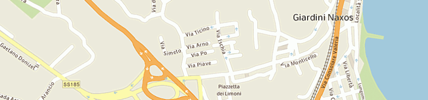 Mappa della impresa giammona giuseppe a GIARDINI NAXOS