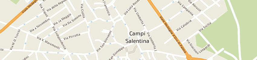 Mappa della impresa padula antonio a CAMPI SALENTINA