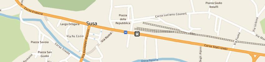 Mappa della impresa bar stazione a SUSA