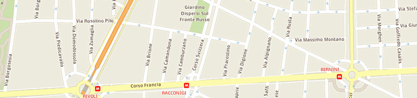 Mappa della impresa pezzin franco a TORINO