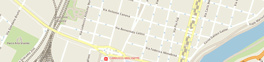 Mappa della impresa cellini - cto centro tecnico ortopedico sas di solimando e c a TORINO