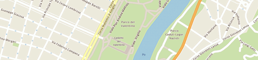 Mappa della impresa chalet del valentino gran baita di de laude paolo e c (sas) a TORINO