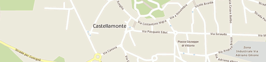 Mappa della impresa municipio a CASTELLAMONTE