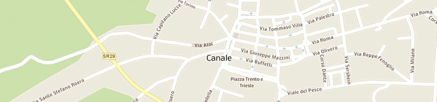 Mappa della impresa sandri fedele a CANALE