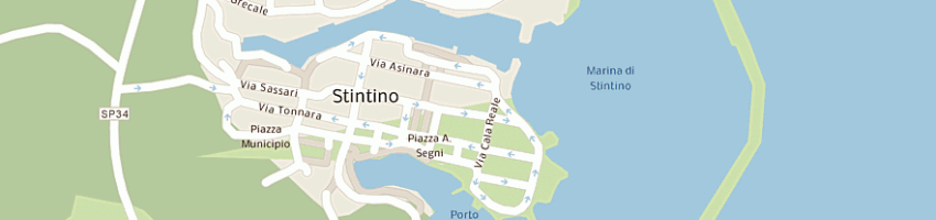 Mappa della impresa albergo silvestrino e csa a STINTINO