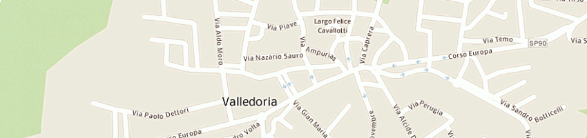 Mappa della impresa l'isolana a VALLEDORIA