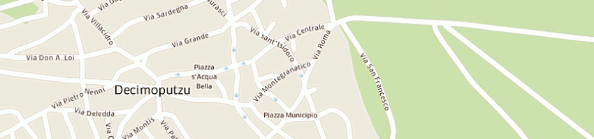 Mappa della impresa centro verde di mereu lino a DECIMOPUTZU