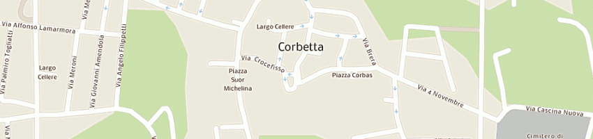 Mappa della impresa trattoria al campanile sas a CORBETTA