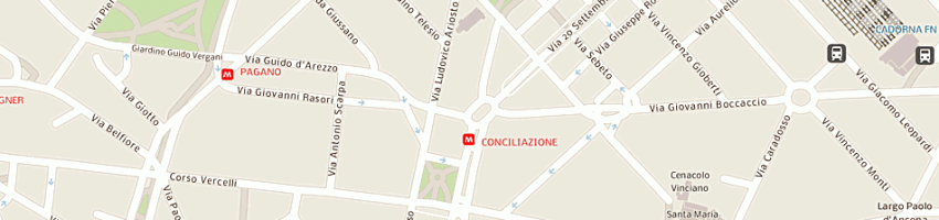 Mappa della impresa bianchedi shelter shield a MILANO