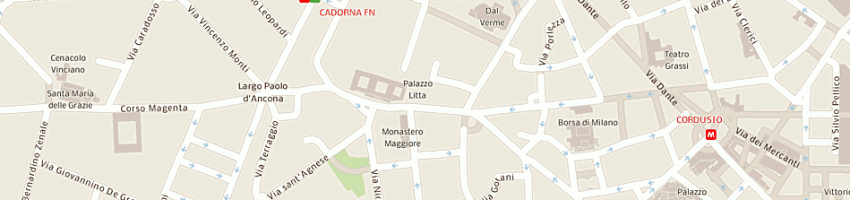 Mappa della impresa immobiliare magenta spa a MILANO