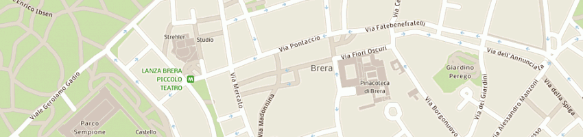 Mappa della impresa brera servizi immobiliari (srl) a MILANO