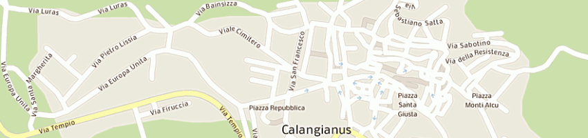 Mappa della impresa sugherificio martinese (snc) a CALANGIANUS