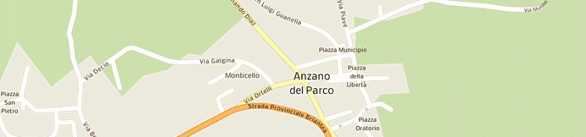 Mappa della impresa linea m a ANZANO DEL PARCO