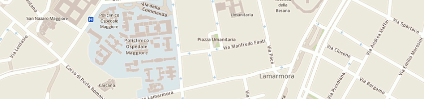 Mappa della impresa chiesa v a MILANO