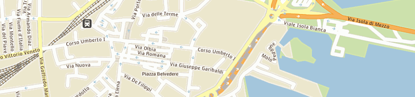 Mappa della impresa trattoria del corso srl a OLBIA