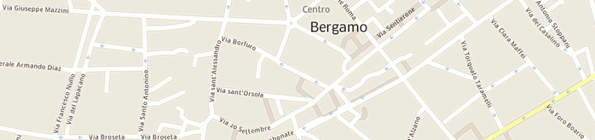 Mappa della impresa antica legatoria del centro di di pinto g e de pascale m a BERGAMO